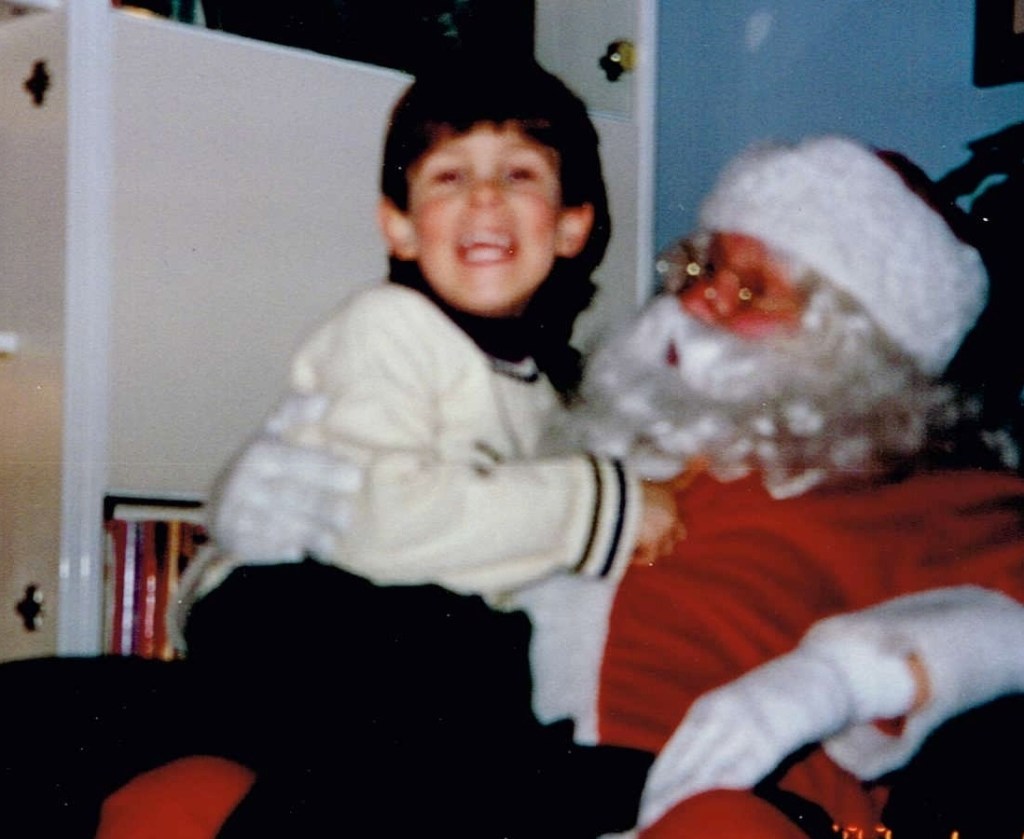 Picture from "Anything But Silent," Andy with Santa, Posted by www.jakes-journey-apraxia.com