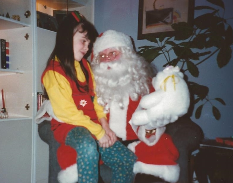 Picture from "Anything But Silent," Kate with Santa, Posted by www.jakes-journey-apraxia.com